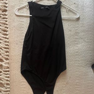 Zara Racer Back Bodysuit- Black